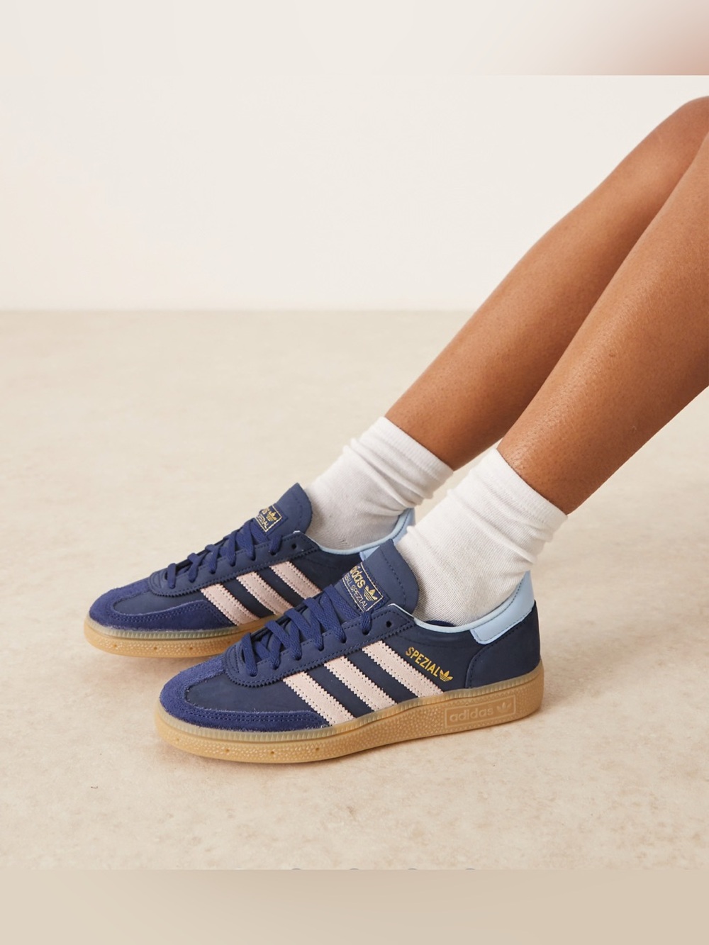 Womens adidas Handball Spezial Athletic Shoe - Dark Blue / Wonder Quartz / Clear